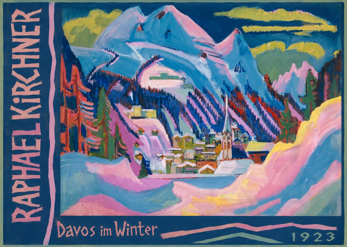 Raphael Kirchner Davos Im Winter No2 - Plakát