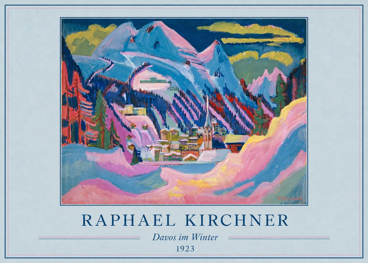 Raphael Kirchner Davos Im Winter No4 - Plakát