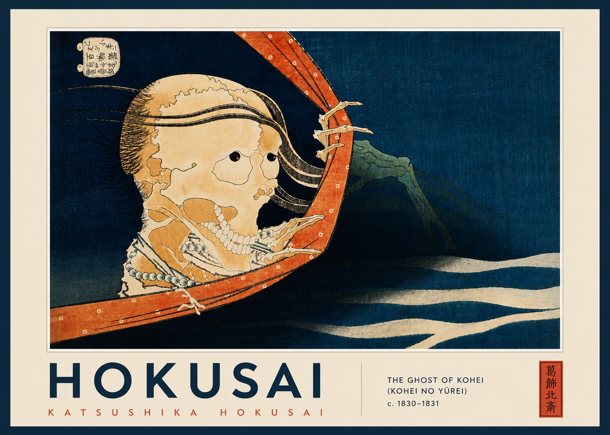 Katsushika Hokusai The Ghost of Kohei (Kohei No Yūrei) No5 - Plakát