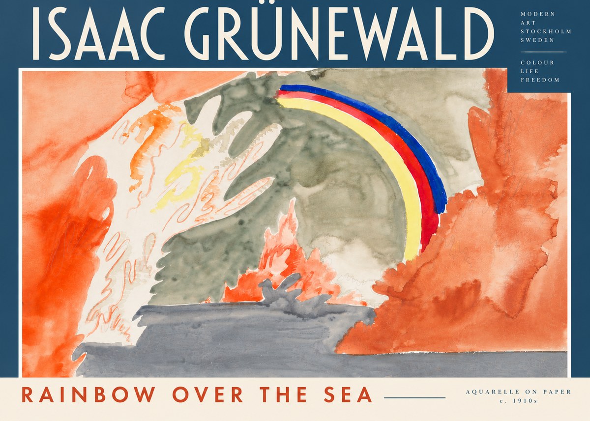 Isaac Grünewald Watercolor Composition No4 - Plakát