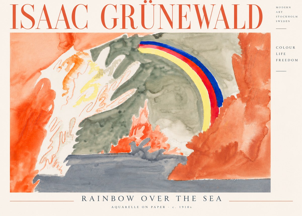 Isaac Grünewald Watercolor Composition No5 - Plakát