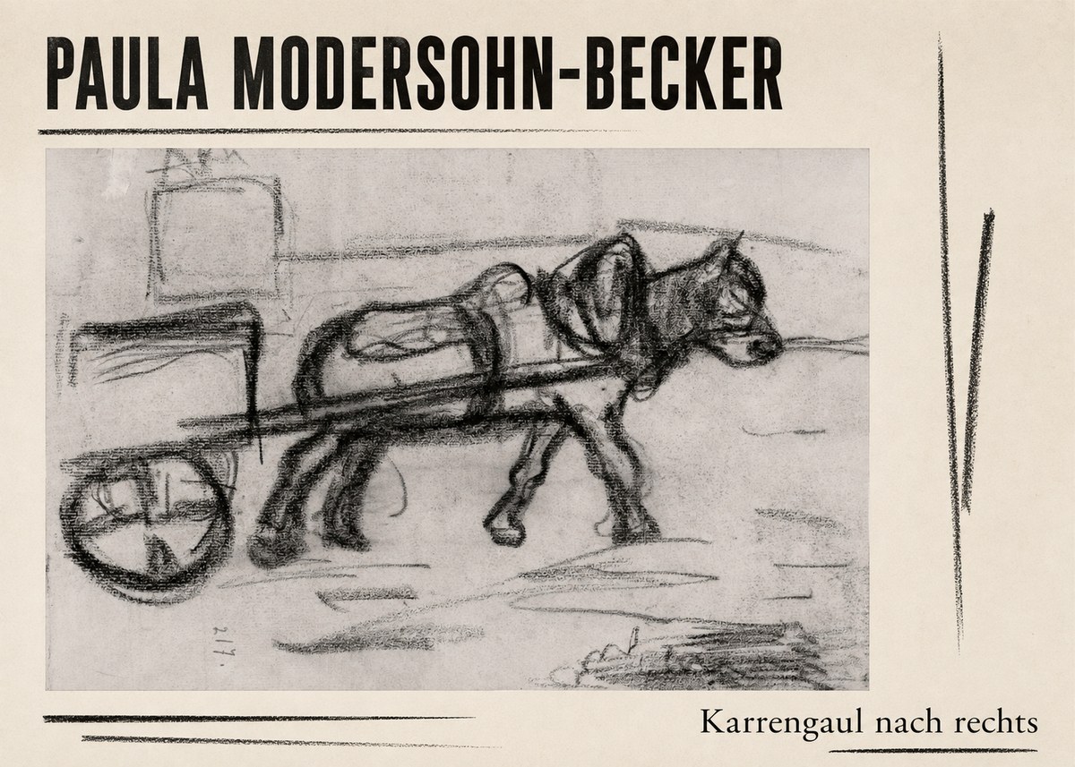 Paula Modersohn-Becker Karrengaul Nach Rechts No2 - Plakát