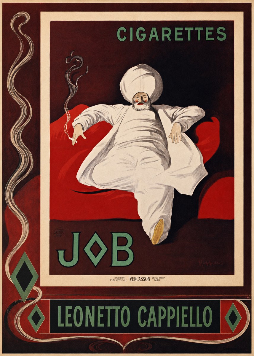 Leonetto Cappiello Job Cigarettes No2 - Plakát