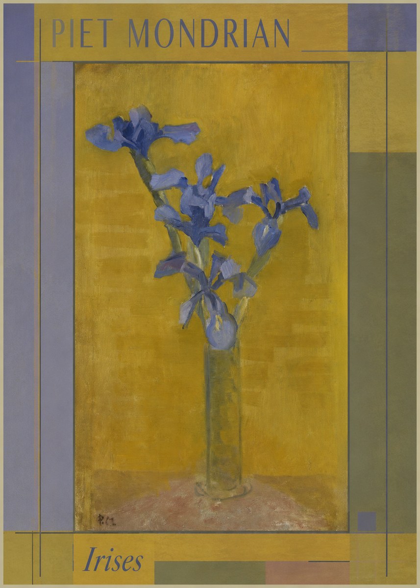 Piet Mondrian Irises No1 - Plakát