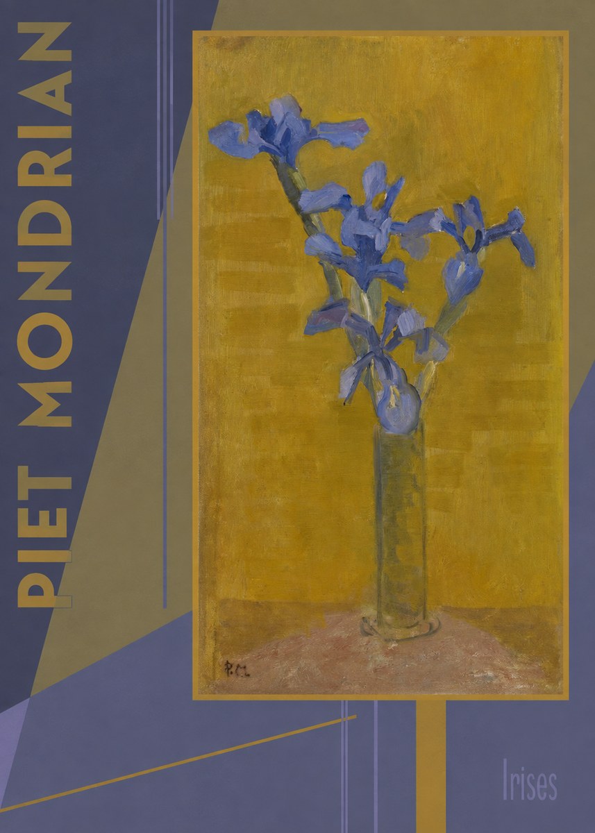 Piet Mondrian Irises No4 - Plakát