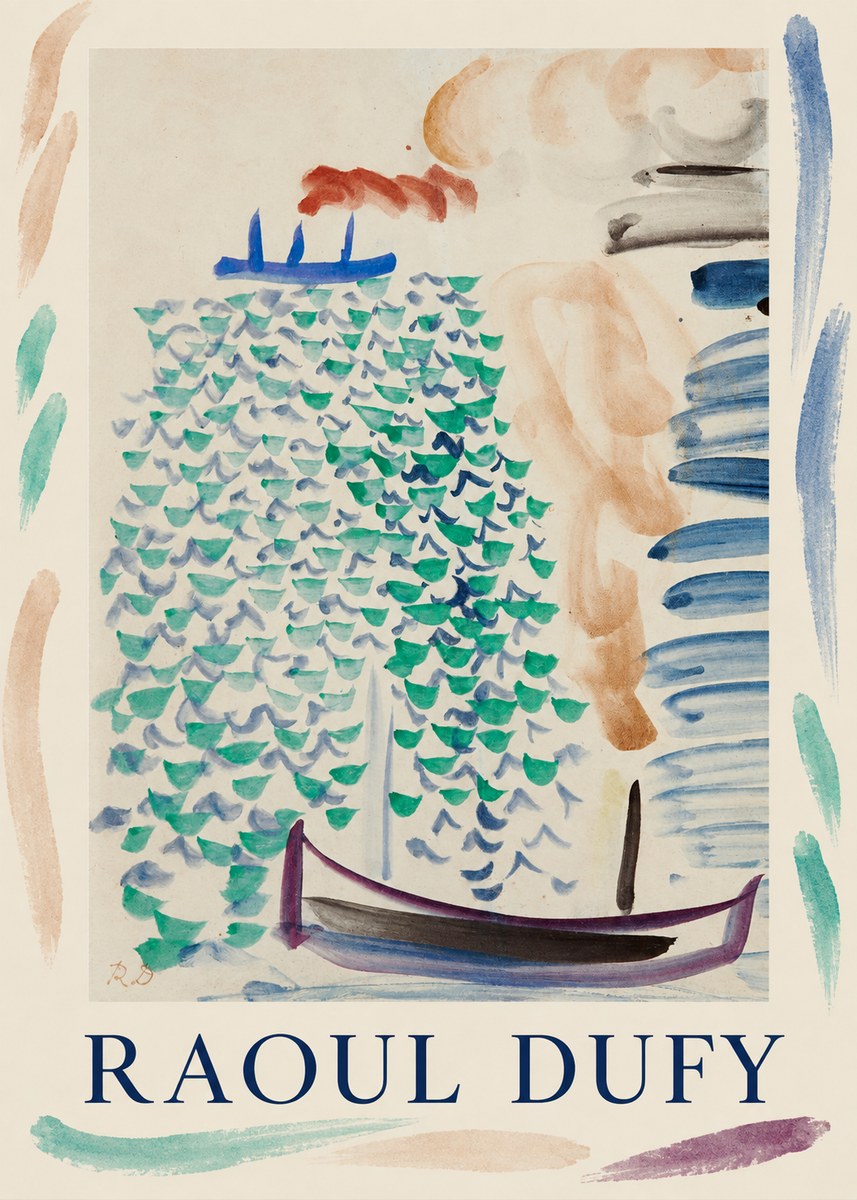 Raoul Dufy Boats on the Water No1 - Plakát