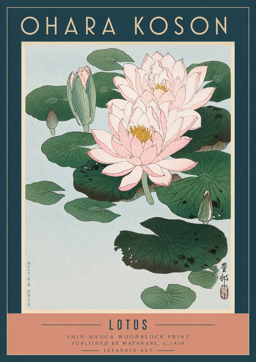 Ohara Koson Lotus I No3 - Plakát