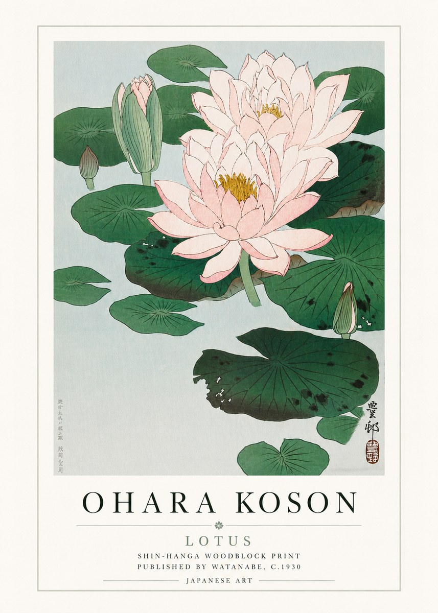 Ohara Koson Lotus I No4 - Plakát