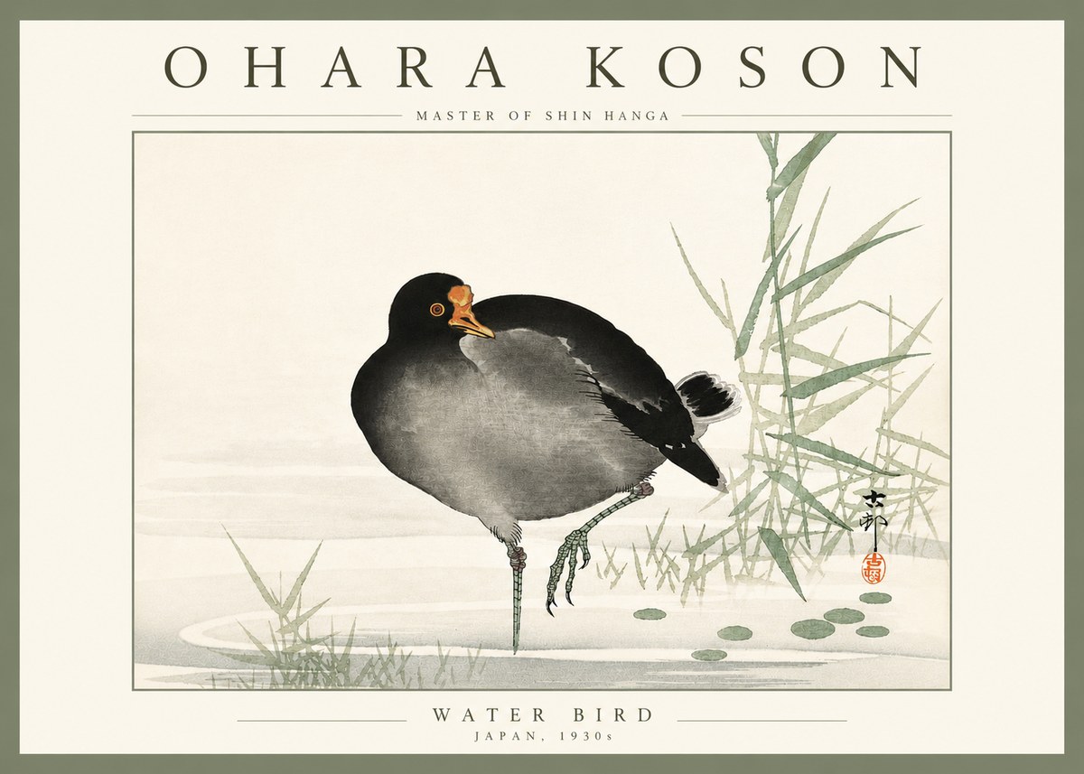 Ohara Koson Water Bird No4 - Plakát