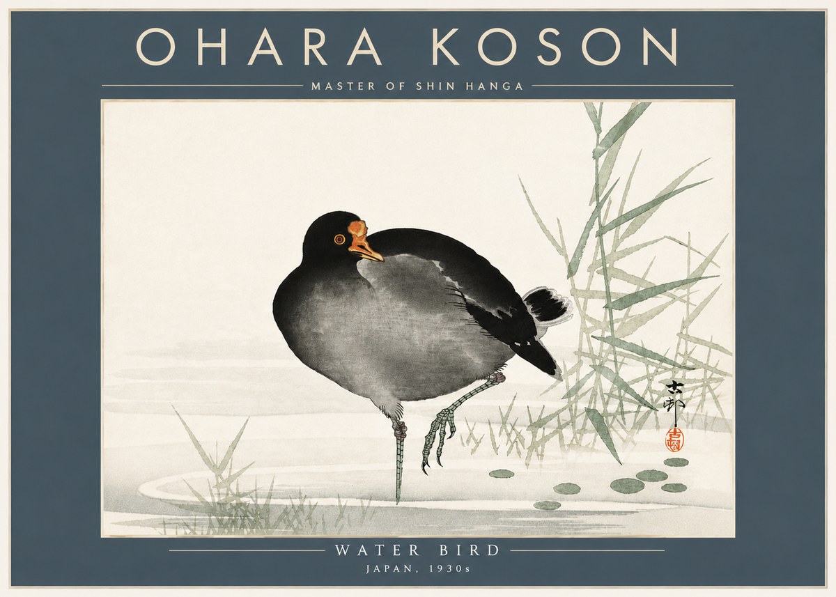 Ohara Koson Water Bird No5 - Plakát