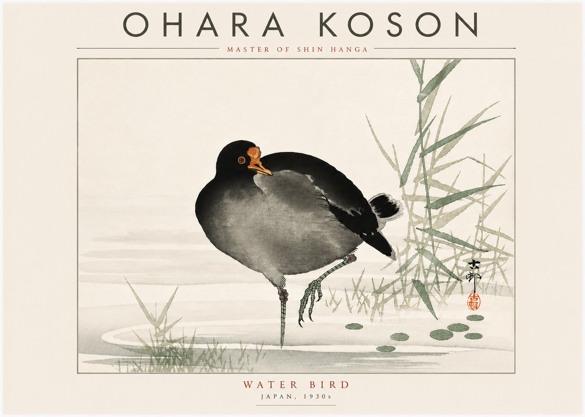 Ohara Koson Water Bird No6 - Plakát