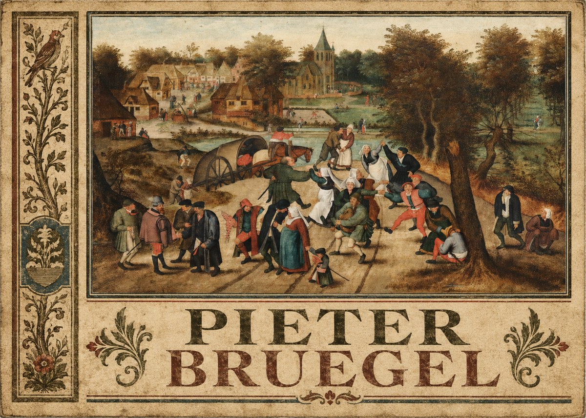 Pieter Bruegel The Peasant Dance I No6 - Plakát