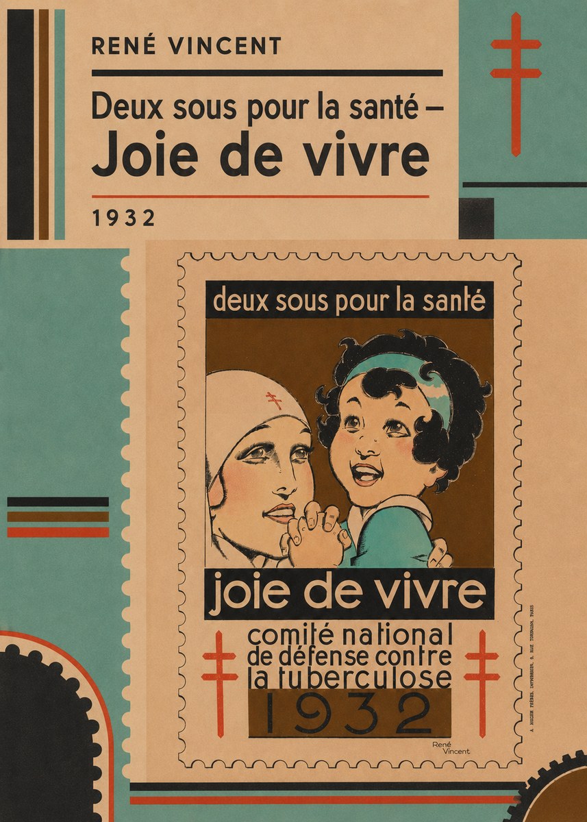 René Vincent Deux Sous Pour La Santé - Joie De Vivre No4 - Plakát