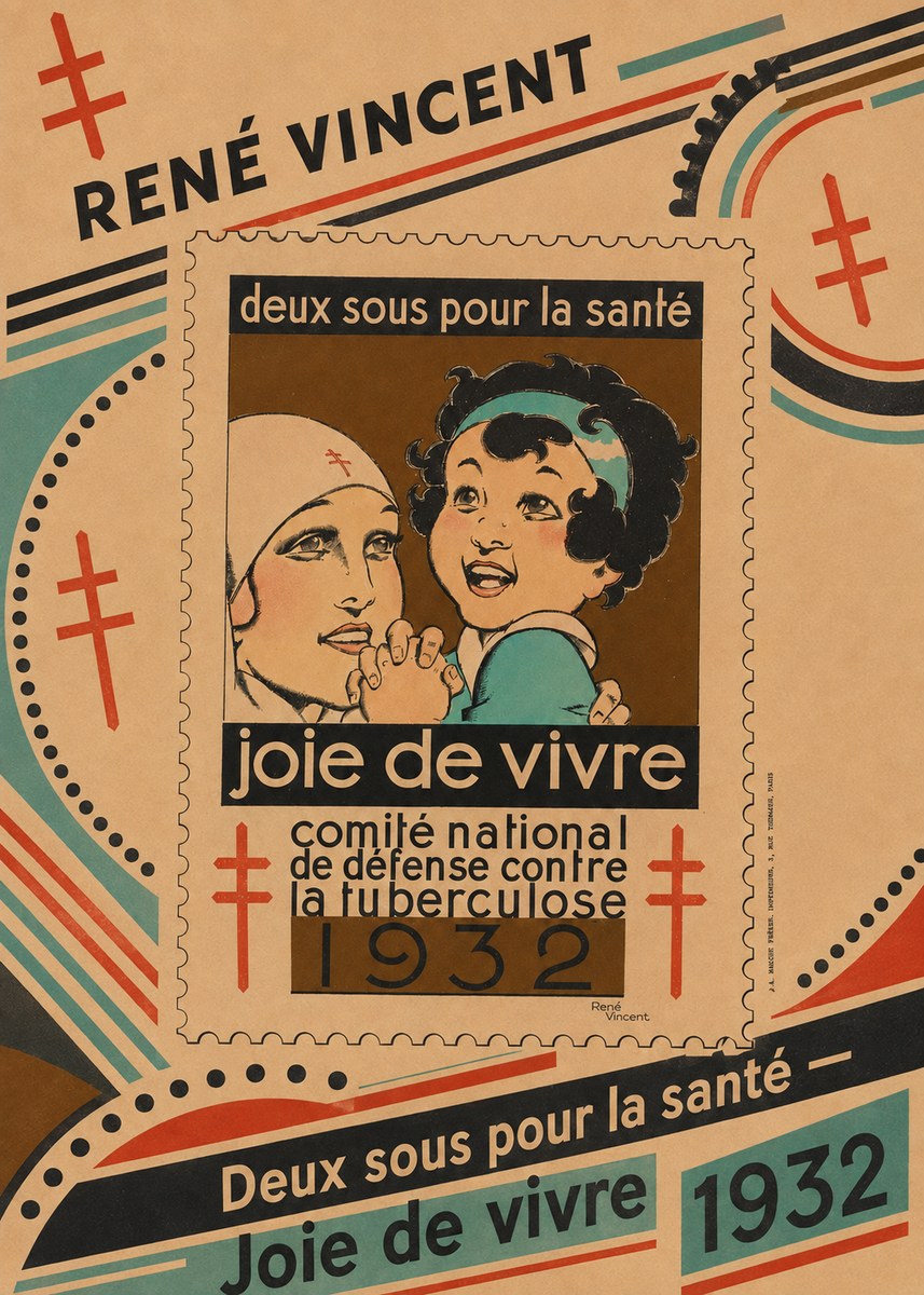 René Vincent Deux Sous Pour La Santé - Joie De Vivre No5 - Plakát
