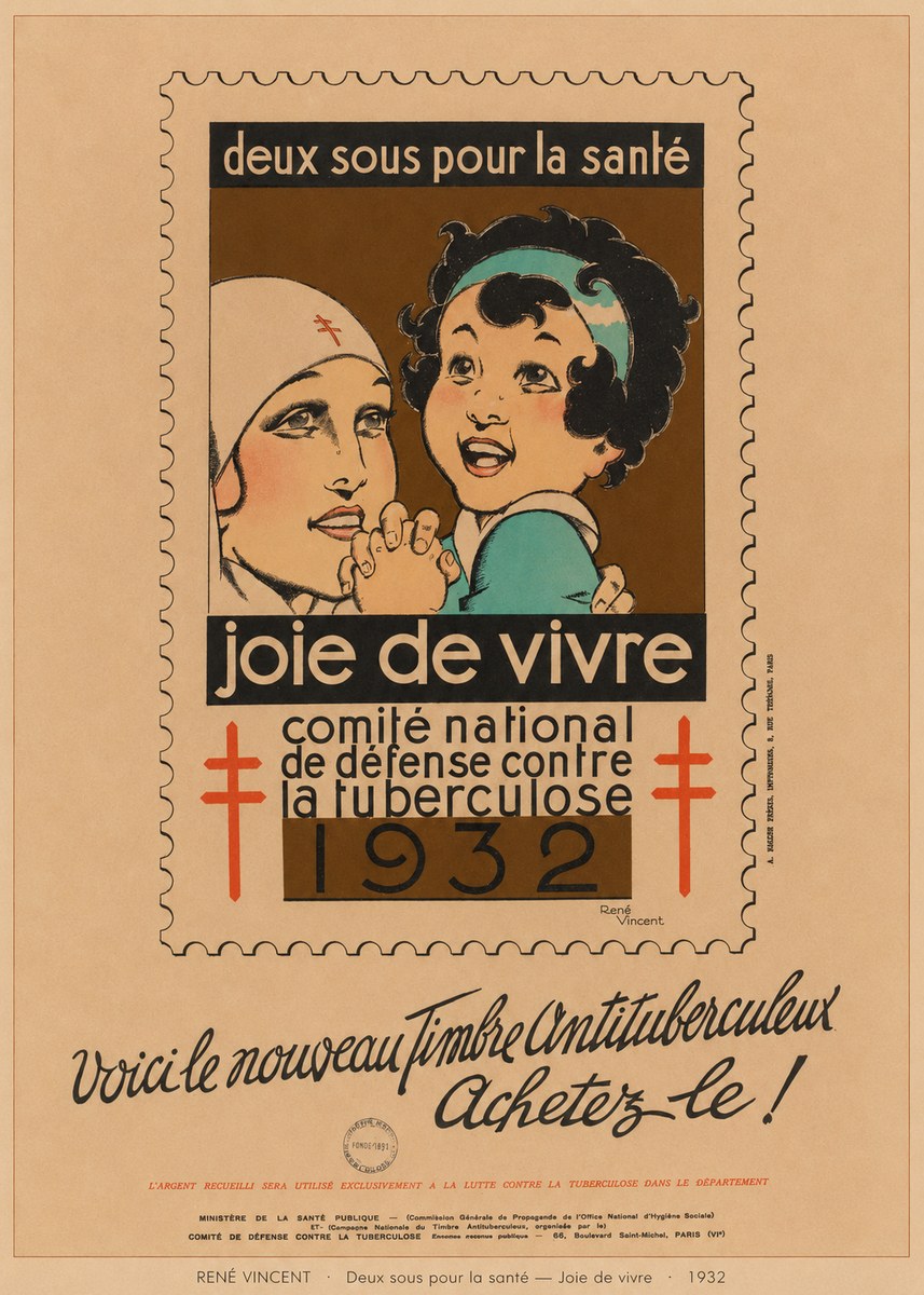 René Vincent Deux Sous Pour La Santé - Joie De Vivre No6 - Plakát