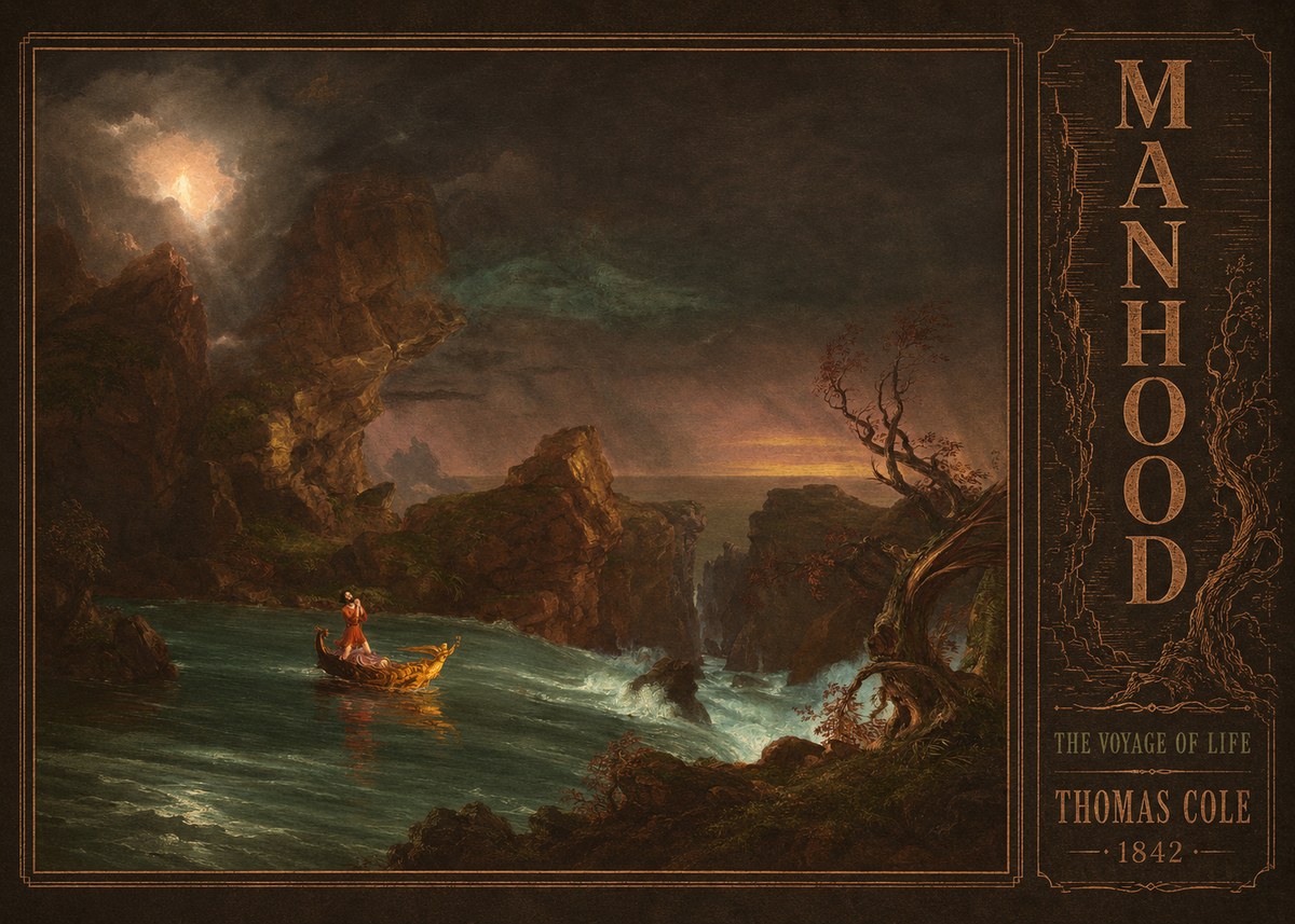 Thomas Cole The Voyage of Life: Manhood I No4 - Plakát