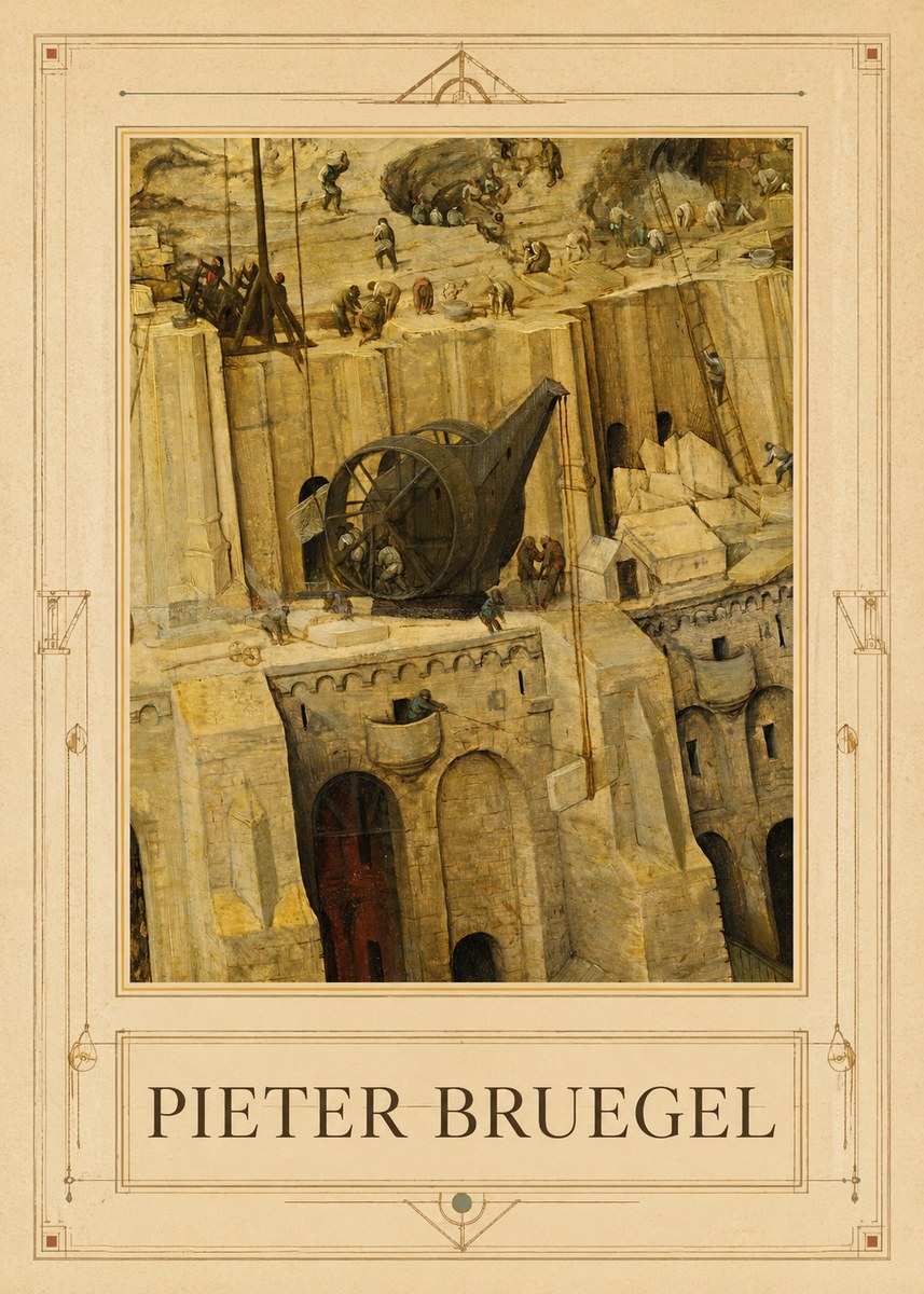 Pieter Bruegel The Tower of Babel VII No1 - Plakát