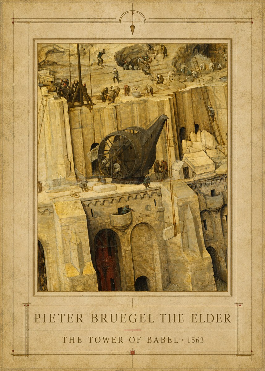 Pieter Bruegel The Tower of Babel VII No4 - Plakát