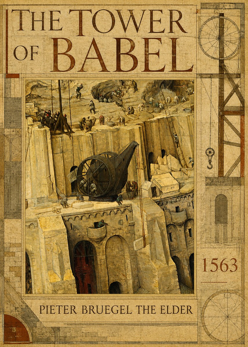 Pieter Bruegel The Tower of Babel VII No6 - Plakát