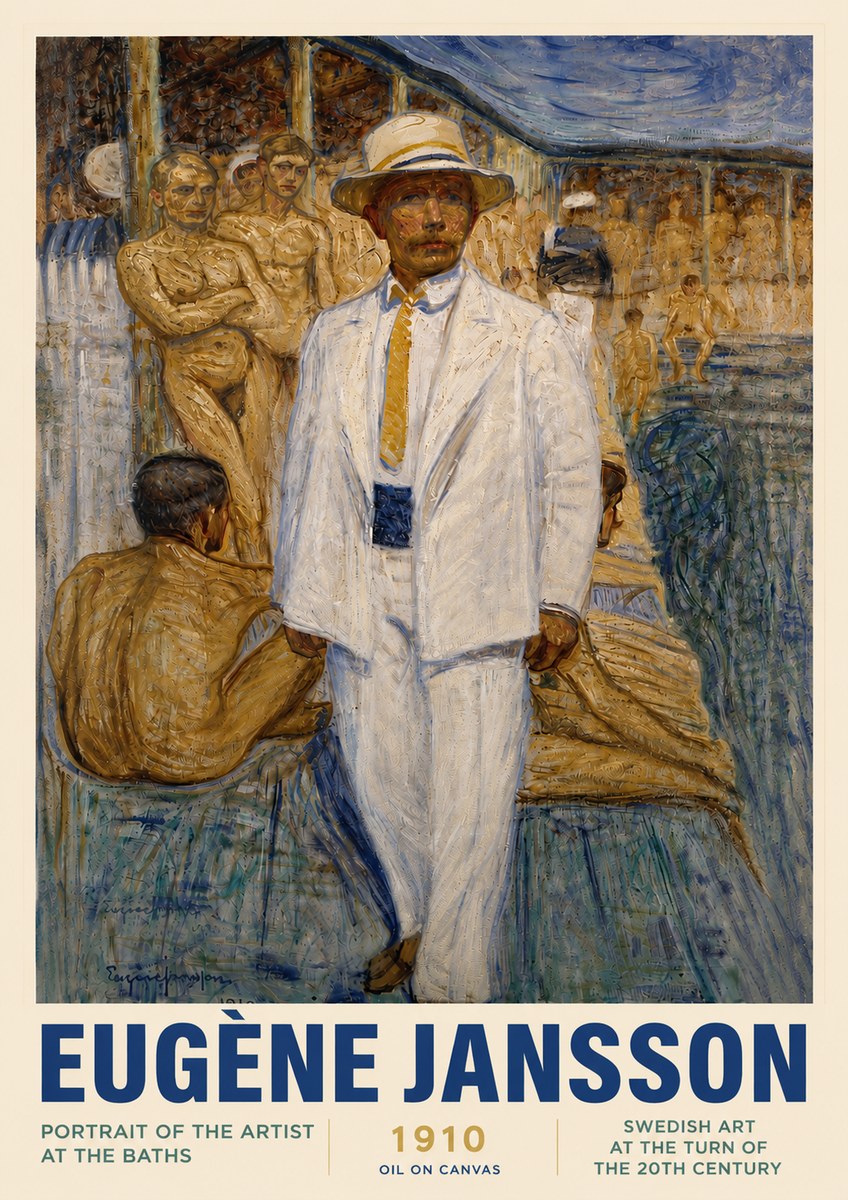 Eugène Jansson Portrait of the Artist at the Baths No4 - Plakát