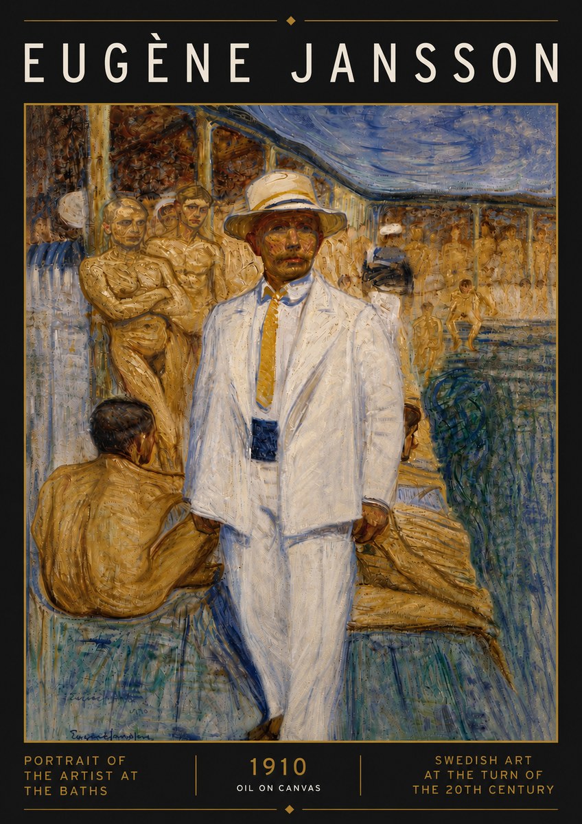 Eugène Jansson Portrait of the Artist at the Baths No5 - Plakát