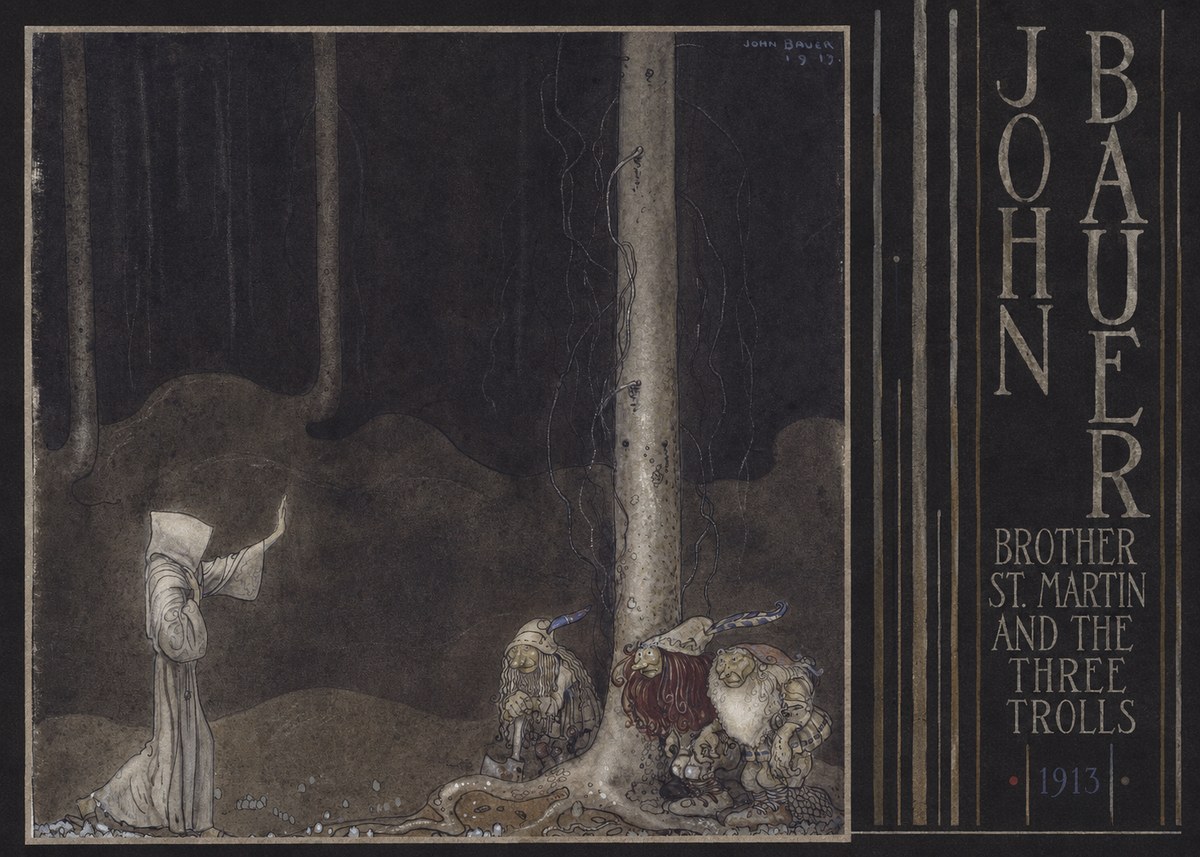 John Bauer Brother St. Martin and the Three Trolls No6 - Plakát