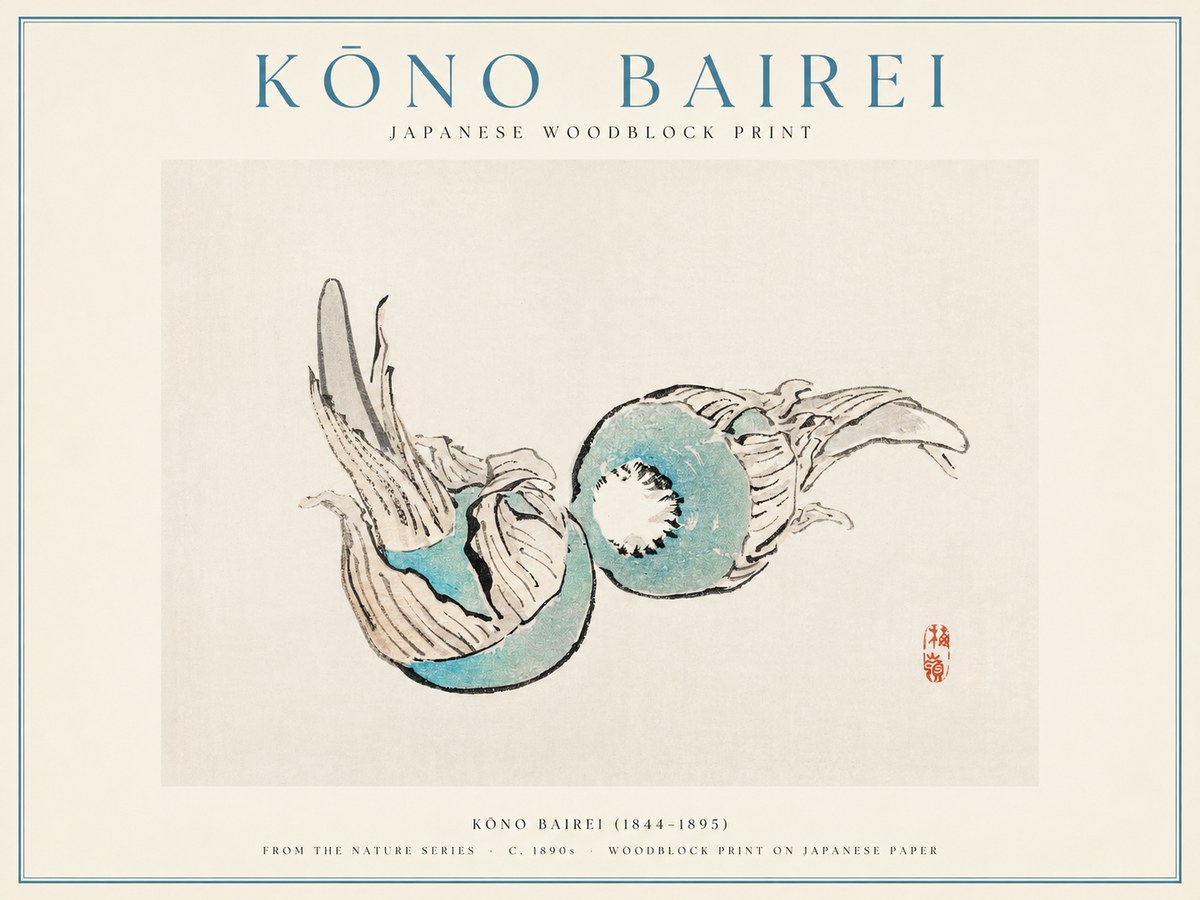 Kōno Bairei Abstract Botanical Forms No1 - Plakát