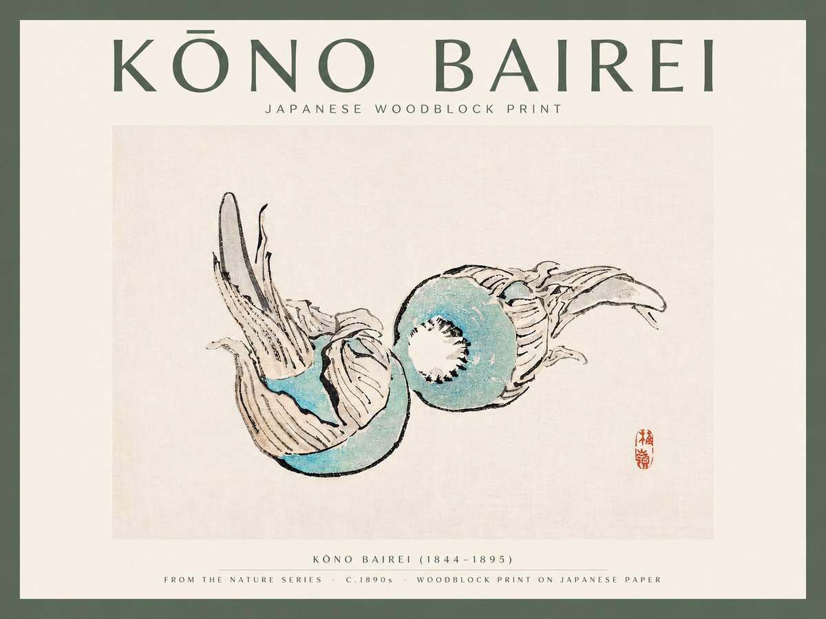 Kōno Bairei Abstract Botanical Forms No2 - Plakát
