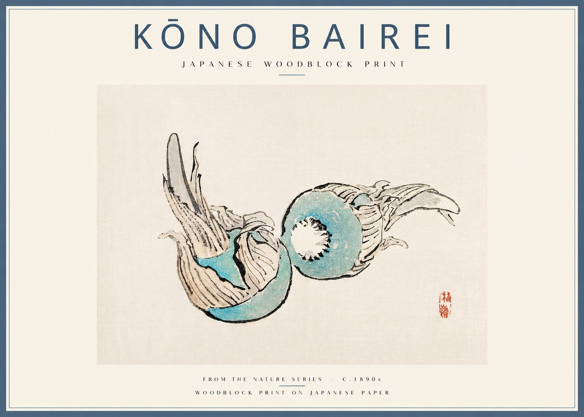 Kōno Bairei Abstract Botanical Forms No3 - Plakát