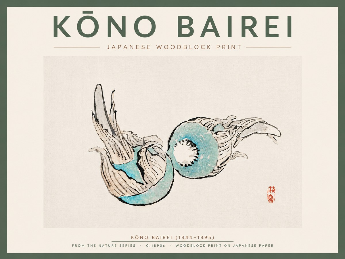 Kōno Bairei Abstract Botanical Forms No5 - Plakát