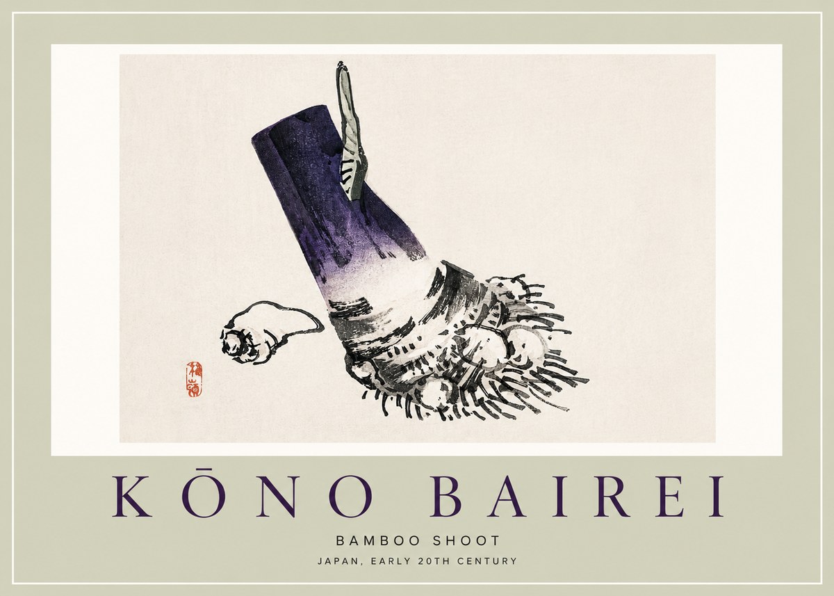 Kōno Bairei Bamboo Shoot No2 - Plakát