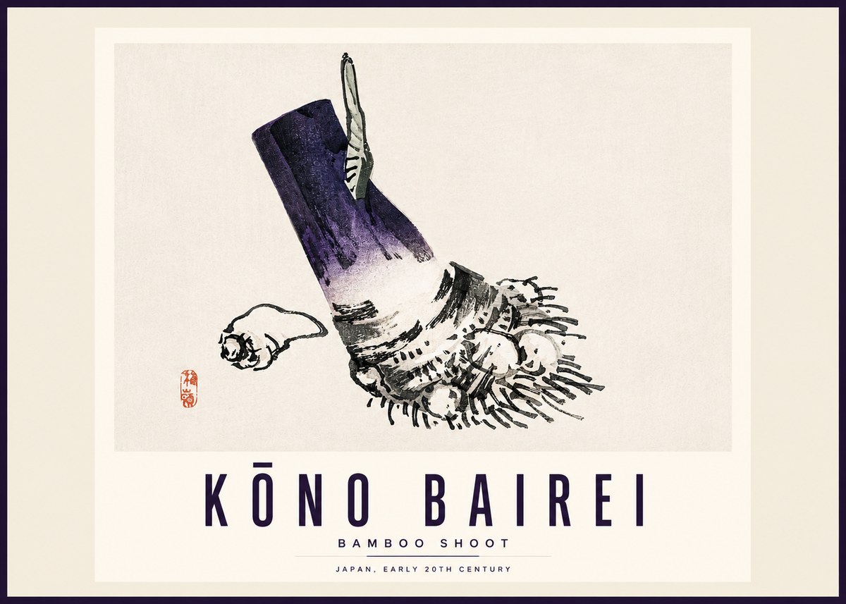 Kōno Bairei Bamboo Shoot No3 - Plakát