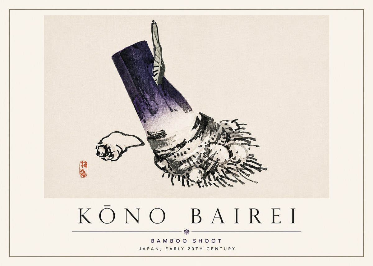 Kōno Bairei Bamboo Shoot No6 - Plakát