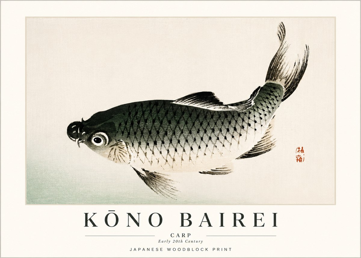 Kōno Bairei Fish I No2 - Plakát