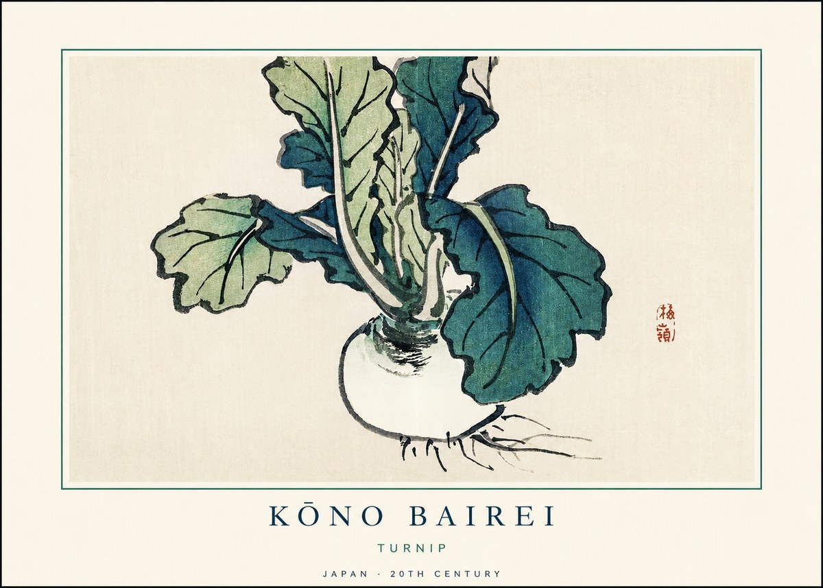 Kōno Bairei Turnip No1 - Plakát