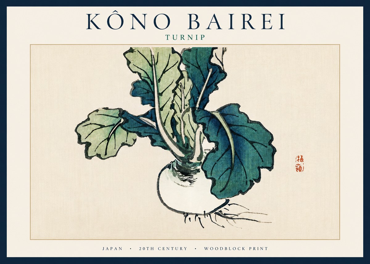 Kōno Bairei Turnip No3 - Plakát