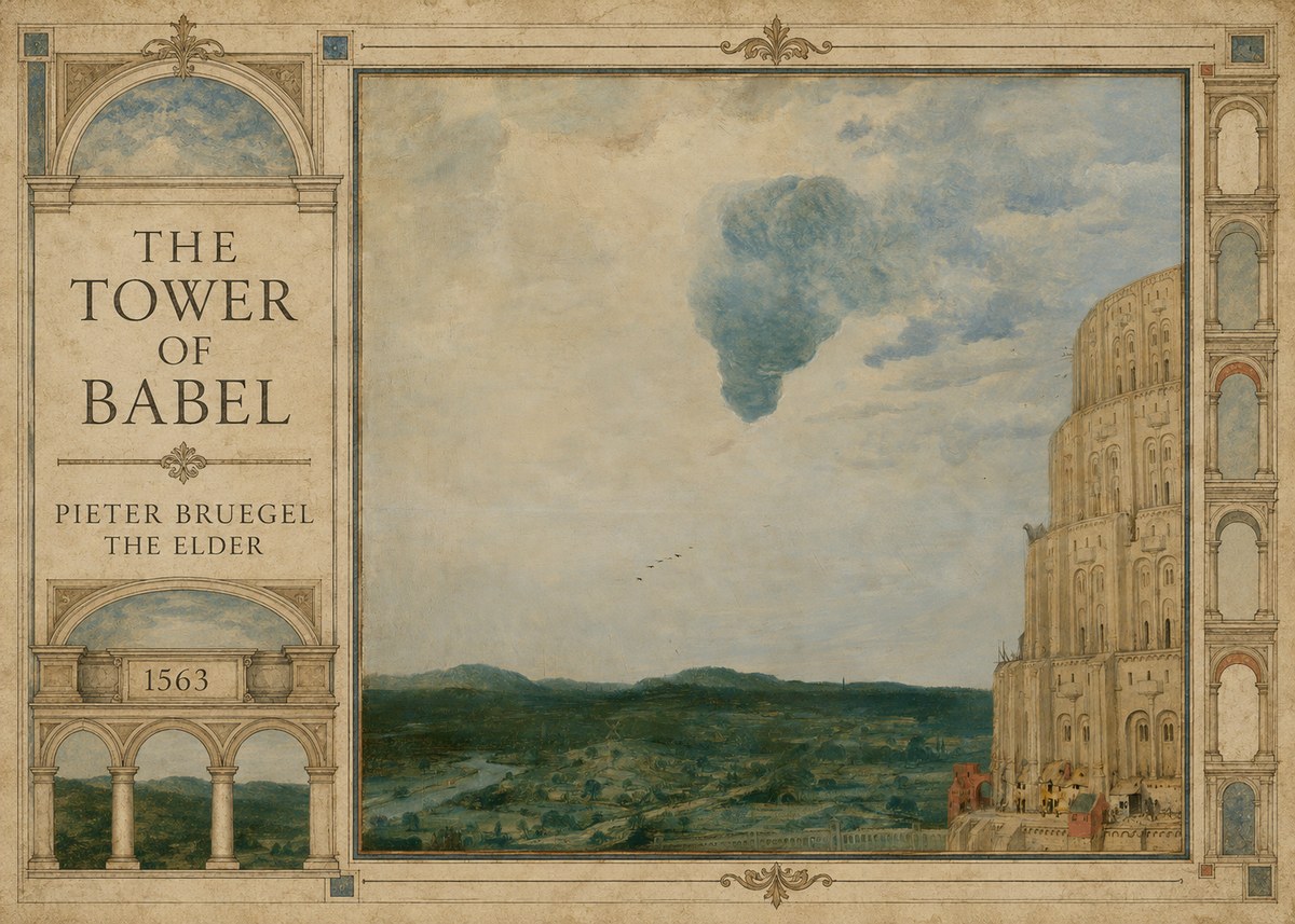 Pieter Bruegel The Tower of Babel VIII No2 - Plakát