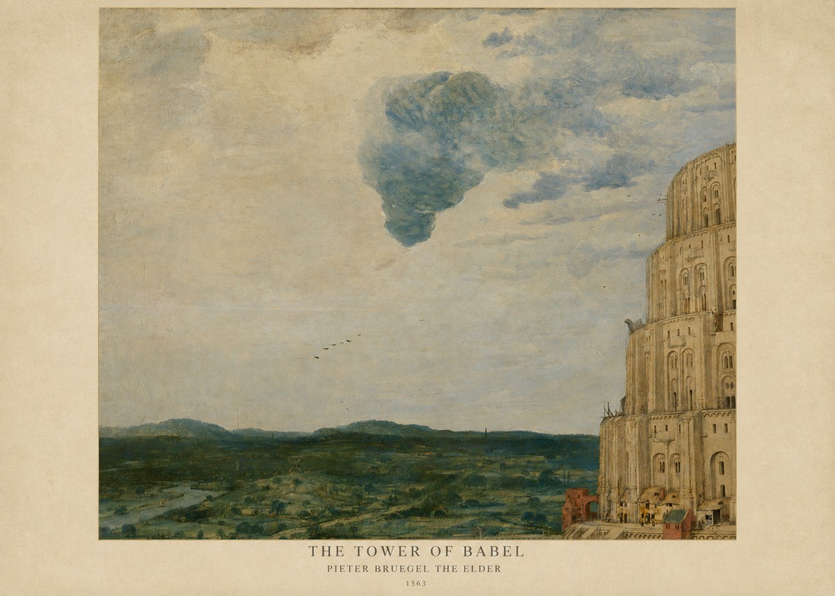 Pieter Bruegel The Tower of Babel VIII No6 - Plakát