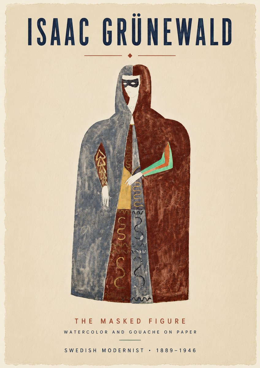 Isaac Grünewald The Masked Figure No6 - Plakát