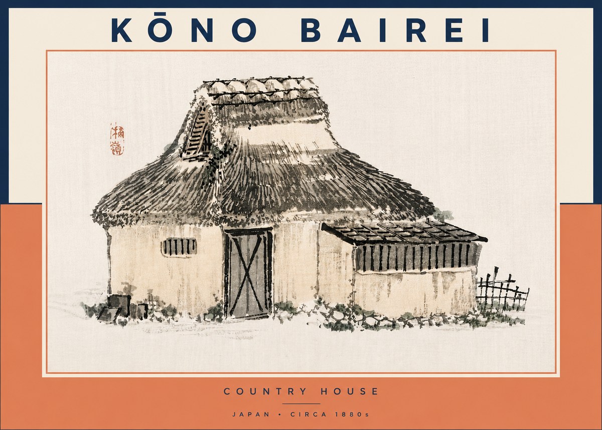 Kōno Bairei Country House No3 - Plakát