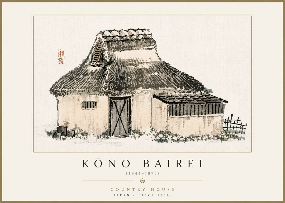 Kōno Bairei Country House No4 - Plakát