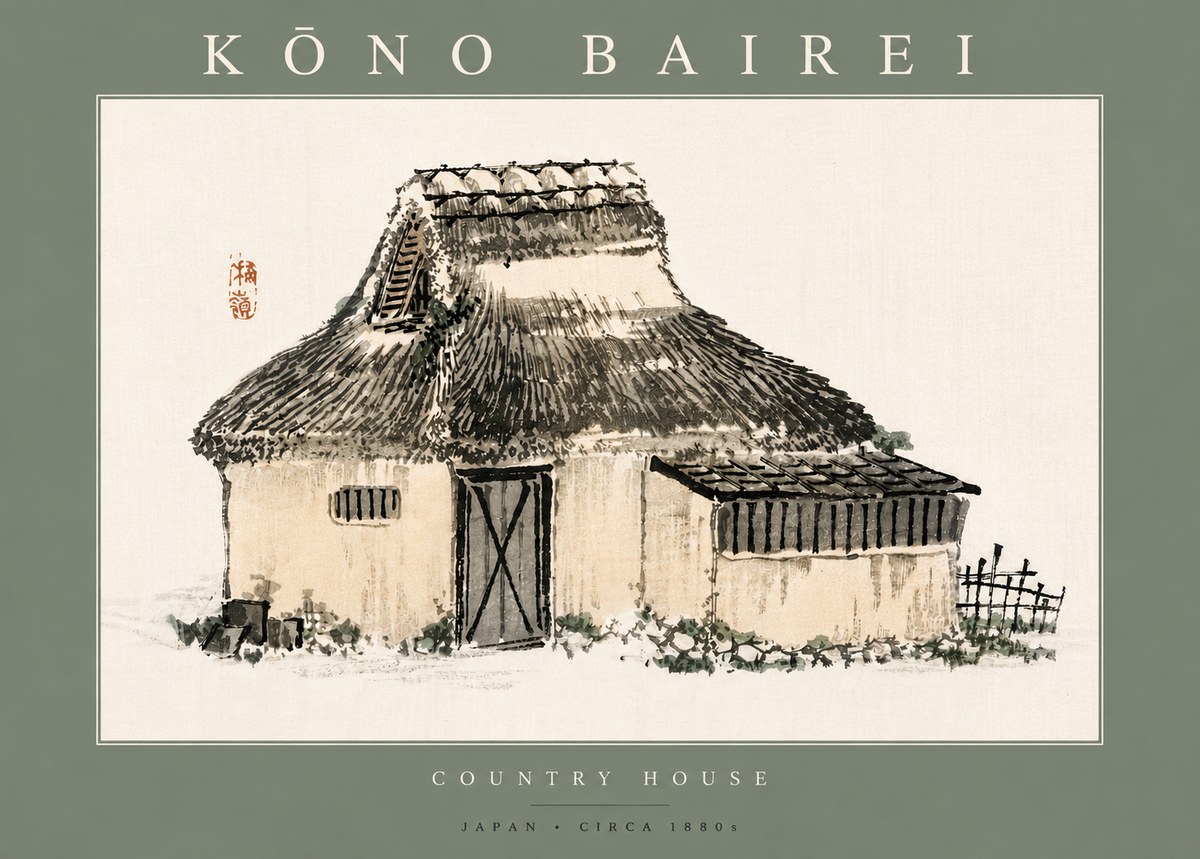 Kōno Bairei Country House No5 - Plakát