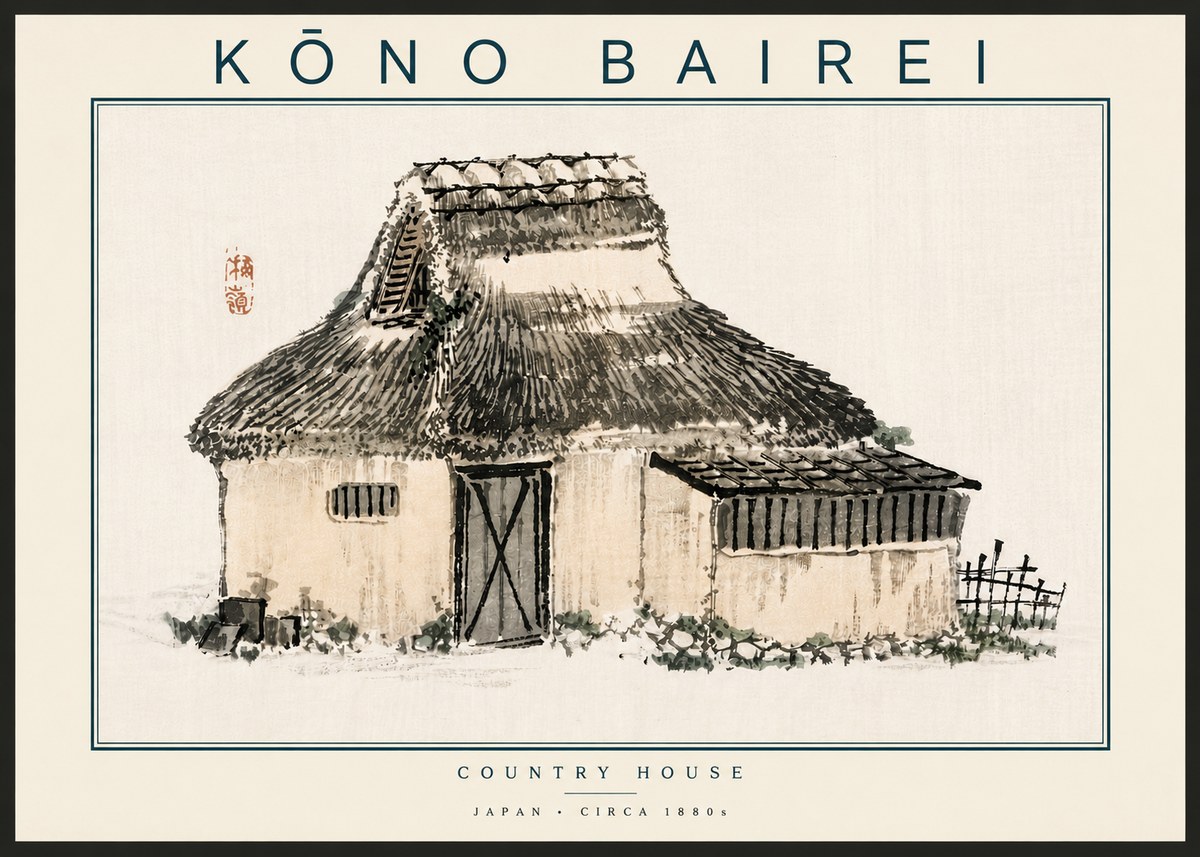 Kōno Bairei Country House No6 - Plakát