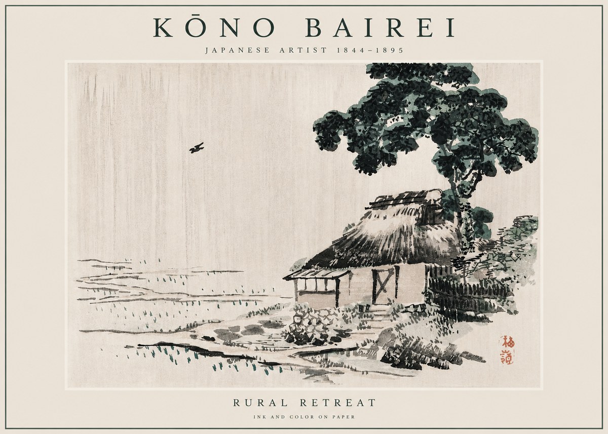 Kōno Bairei Rural Retreat No2 - Plakát