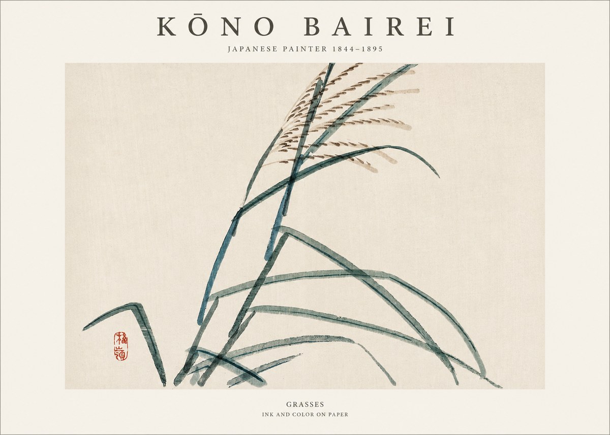 Kōno Bairei Grasses No1 - Plakát