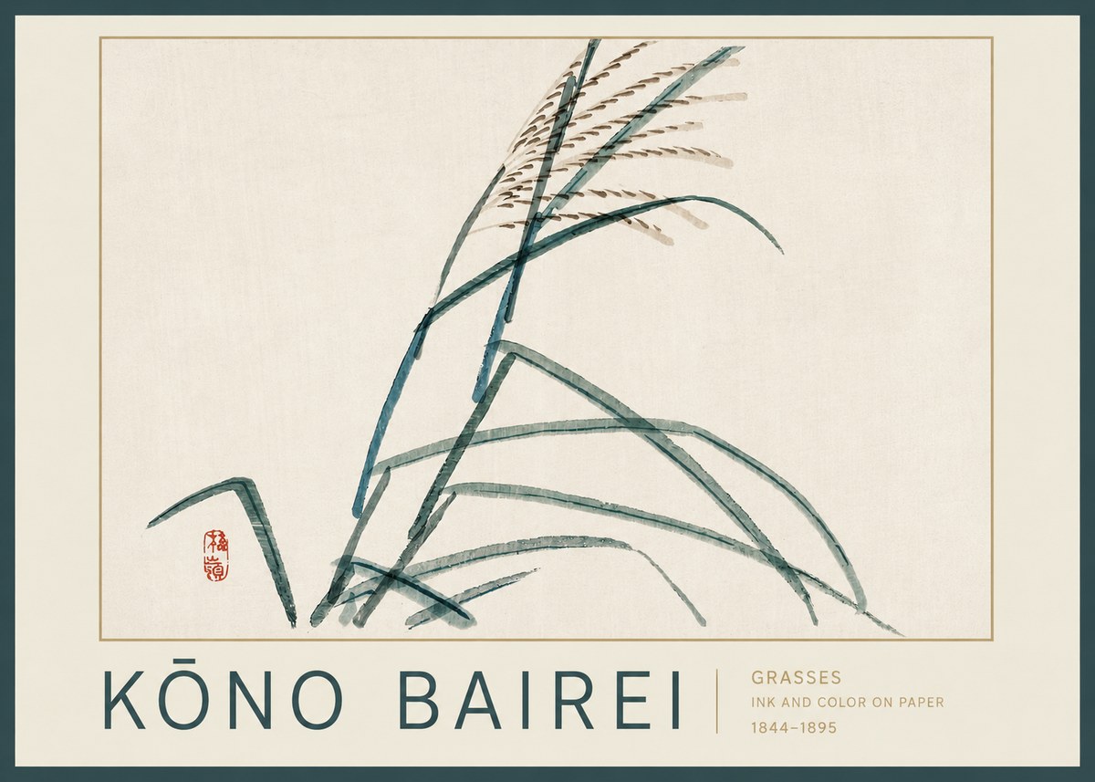 Kōno Bairei Grasses No2 - Plakát