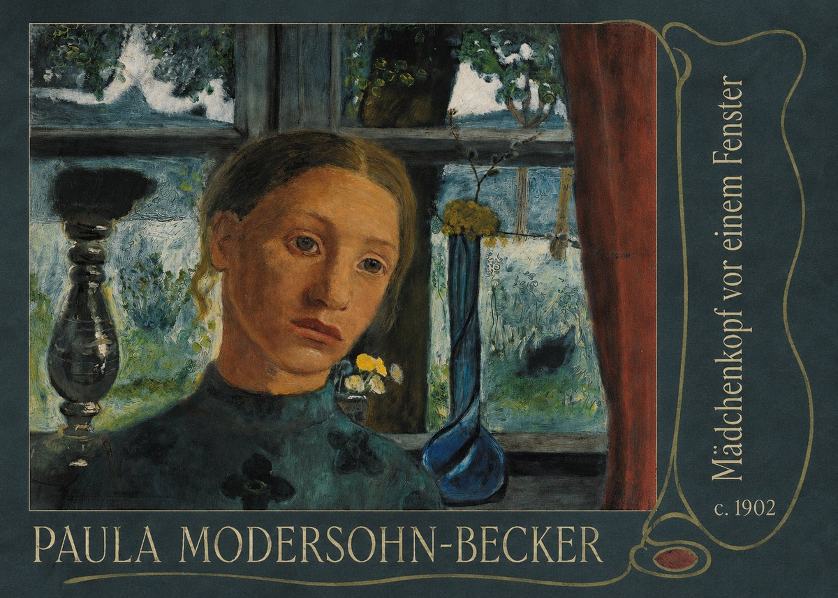 Paula Modersohn-Becker Mädchenkopf Vor Einem Fenster No5 - Plakát