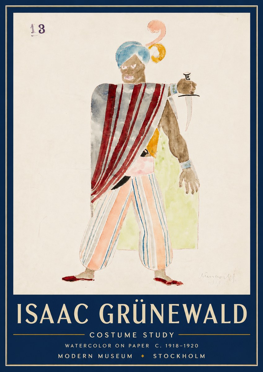 Isaac Grünewald Costume Study III No4 - Plakát
