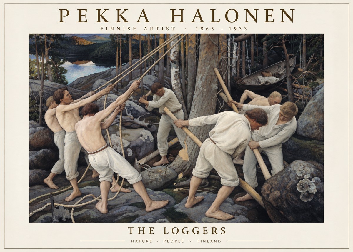 Pekka Halonen The Loggers No1 - Plakát