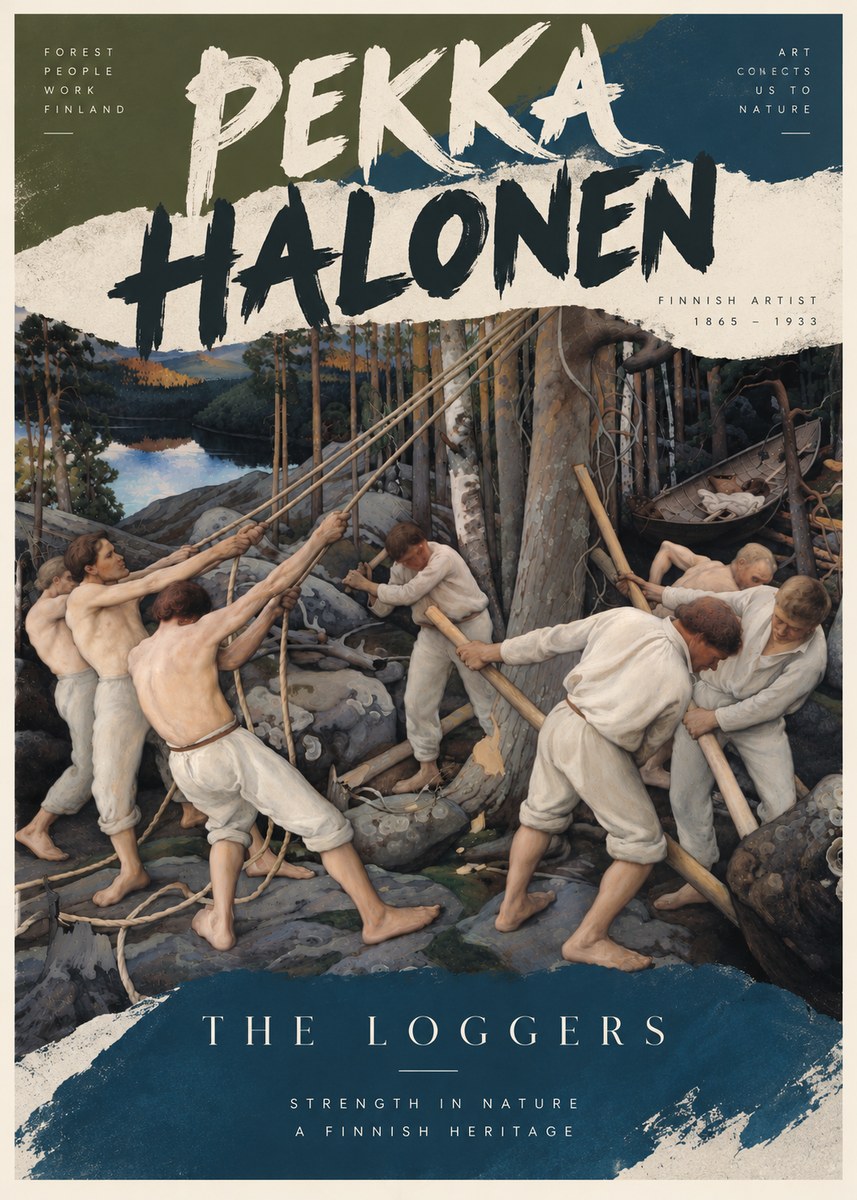 Pekka Halonen The Loggers No6 - Plakát